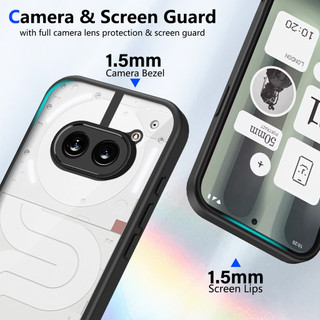 For Nothing Điện thoại Nothing Phone 2A / 2A Plus 5G Ốp lưng cứng trong suốt Khung silicon mềm chống rơi Vỏ mỏng chống sốc