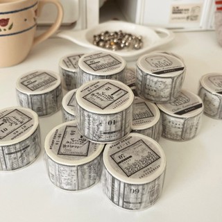 Washi tape hình khung trắng đen Oeda (không đế)