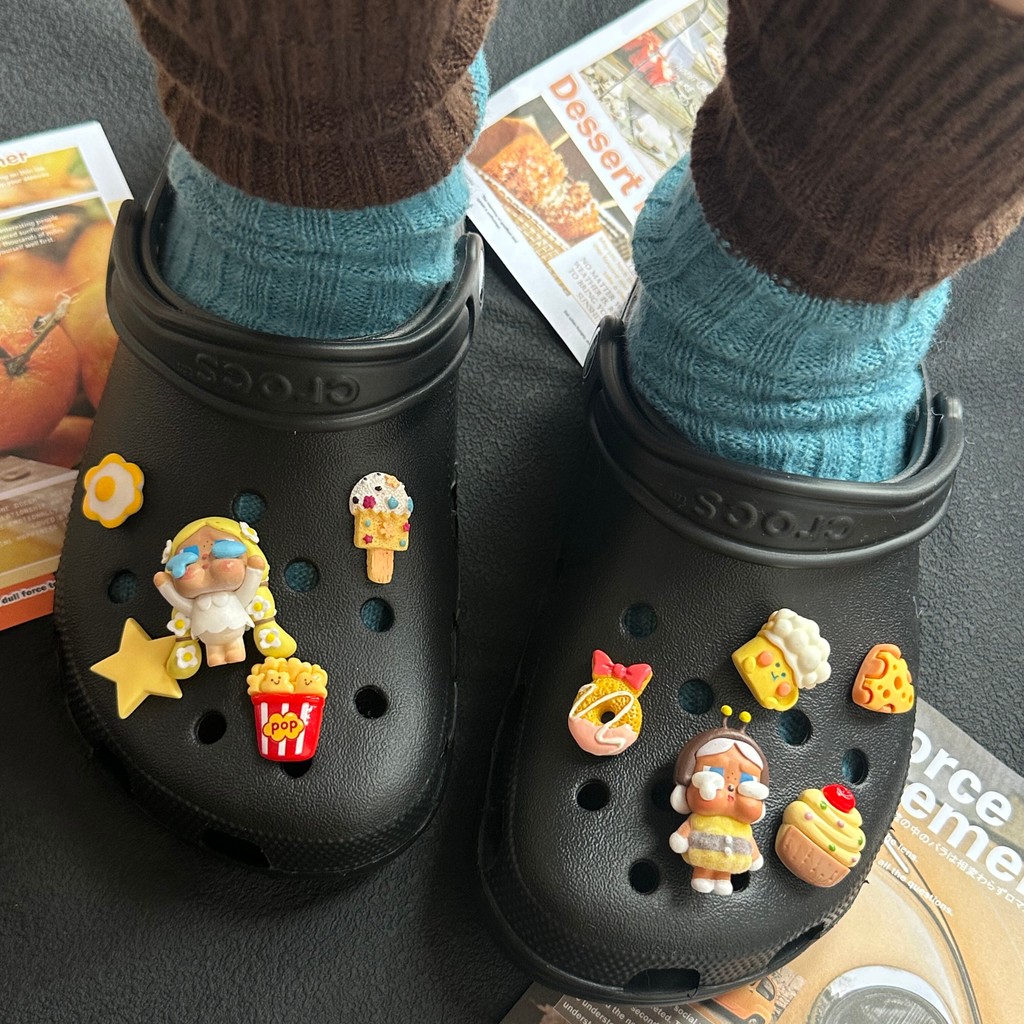 Pop Mart Phụ Kiện Khóa Giày Hoa Có Thể Tháo Rời, Phụ Kiện Trang Trí Giày Lỗ Tương Thích Crocs, Zhibixing