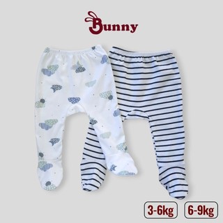 Quần liền tất thu đông Bunny chất thun cotton cho bé 3-9kg
