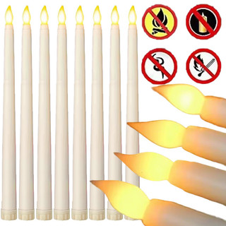 Nến trang trí không cháy LED cực dài 28cm - Đèn nến nhấp nháy hoạt động bằng pin