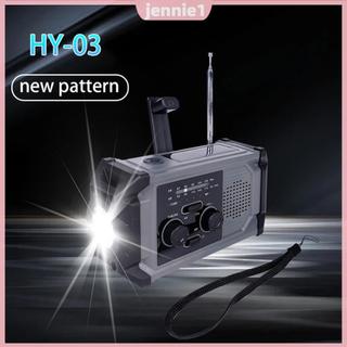 Đài phát thanh khẩn cấp quay tay Đài phát thanh thời tiết AM / FM có đèn pin LED Báo động SOS Đài phát thanh di động cho các trường hợp khẩn cấp ngoài trời trong nhà [jennie1.vn]