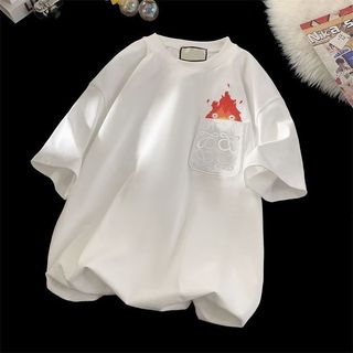 Cassifer Áo Đôi Thêu Hoạt Hình, Cotton Nguyên Chất, Phù Hợp Mặc Hàng Ngày Plus Size