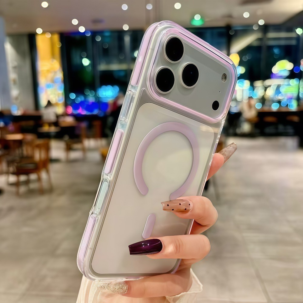 Ốp điện thoại Acrylic dải túi khí từ tính cho iPhone 17 Pro Max 16 15 14 13 Vỏ bảo vệ chống sốc