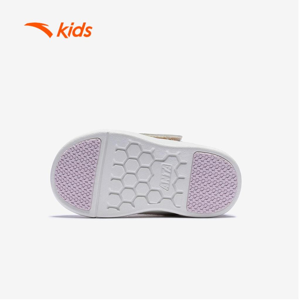 ANTA Kids Biscuit Shoes Giày Tập Đi Phát Sáng Bé Gái 3225D0030 Size 22–27 Đế EVA Chống Trơn Trượt, Bám Sàn Tốt