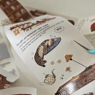 Washi tape PET tape nâu trầm Leisure Day Haoda