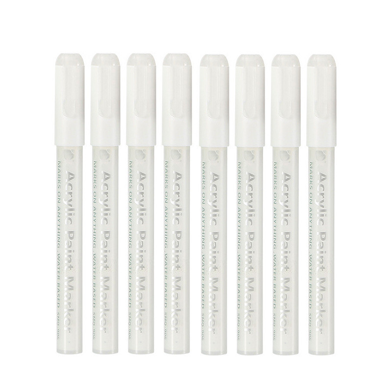 Someiqi Art Acrylic Highlighter Màu không thấm nước Có thể xếp chồng lên nhau Thẻ giấy đen Graffiti Chiếu sáng Bút đánh dấu không phai 7FNK