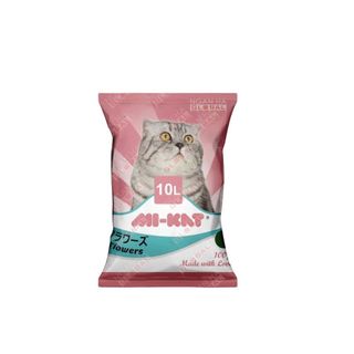 Cát vệ sinh cho mèo Mi-kat 10L, Cát vệ sinh cho mèo khử mùi, vón cục túi 10L - PET KOOL