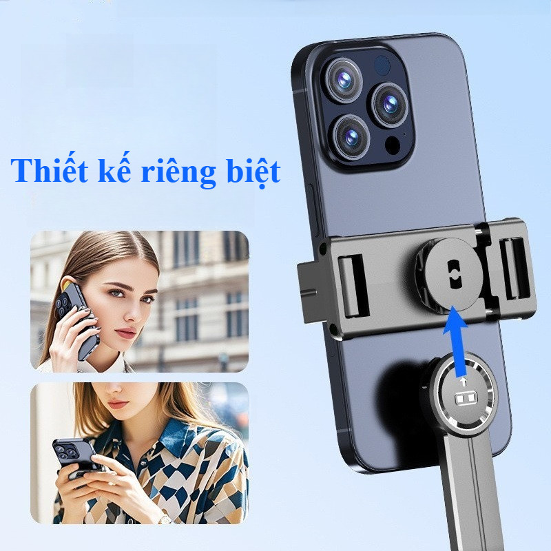 Gậy Selfie 3 Chân 1m7 - Bluetooth Từ Xa, Xoay 360° Linh Hoạt, Thiết Kế Gấp Gọn & Chống Trượt