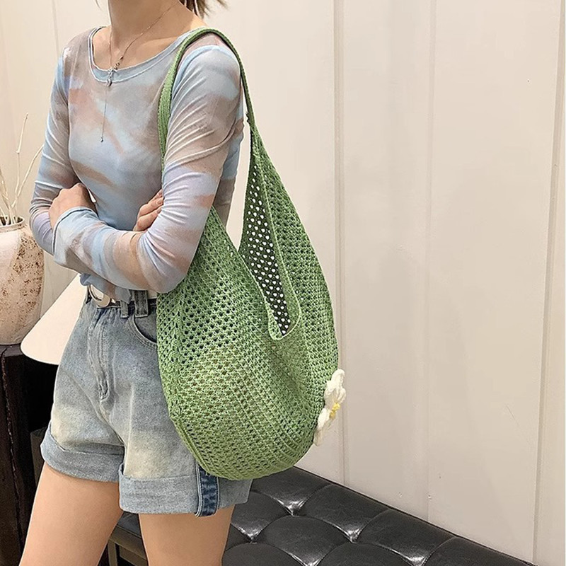 Túi Cói Đi Biển Nữ Phong Cách Hàn – Túi Tote Dệt Tay Thoáng Mát, Chống Nước, Thời Trang Mùa Hè Đa Năng
