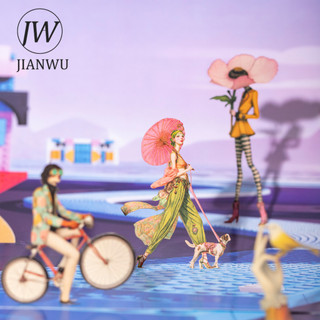 JIANWU Ảo Hành Trình Series Nhân Vật Vintage Phong Cảnh Chất Liệu Cắt Dán Sổ Lưu Niệm Nhãn Dán Sáng Tạo DIY Tạp Chí Văn Phòng Phẩm