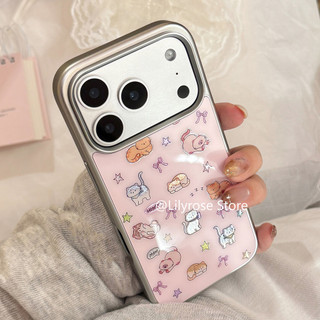Ốp Lưng Mèo Dễ Thương Cho iPhone 17ProMax 17Po 17 16ProMax 16Pro 16 16Plus 15ProMax 15Pro 15 14ProMax 14Pro 14 13ProMax 13Pro 13 15Plus Apple iPhone Case Mạ Điện Cứng Huawei P70