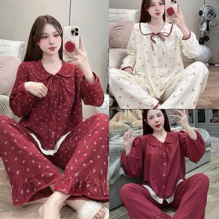 [DEAL MỞ BÁN] Bộ Đồ Ngủ Nữ JUSOKA Pijama Cổ Sen Vạt Ren Trắng Chất Đũi Hàn Siêu Xinh Mặc Nhà Dành Cho Nữ DU04