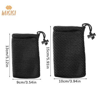 [WUSISI] 3 Túi đựng dây rút bằng lưới Nylon Túi đựng hoạt động du lịch & ngoài trời đa năng cho sản phẩm kỹ thuật số MỚI