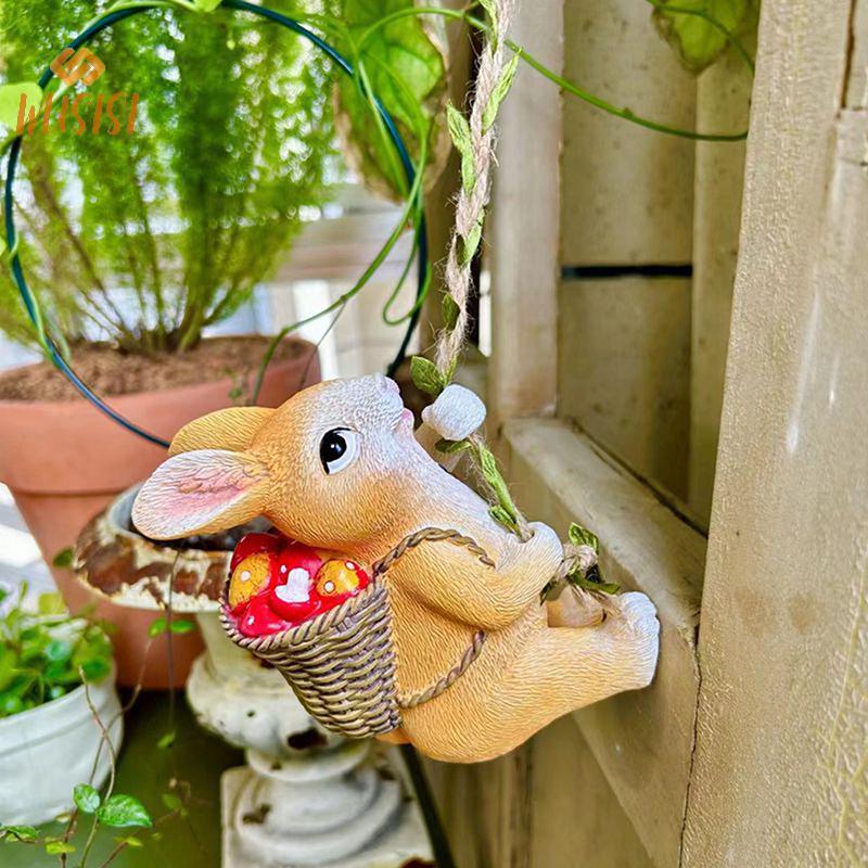 [WUSISI] 1 CÁI Nhựa Động Vật Nhỏ Sóc Khỉ Vịt Mặt Dây Chuyền Tượng Sân Vườn Thu Nhỏ Cảnh Trang Trí Tượng Sân Vườn Ngoài Trời MỚI