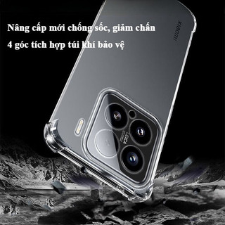 Ốp lưng trong 4 góc suốt túi khí chống sốc cho Xiaomi 13 14 15 T Pro Ultra Redmi Note 11 12 13 14 T Pro 5G POCO X5 5G