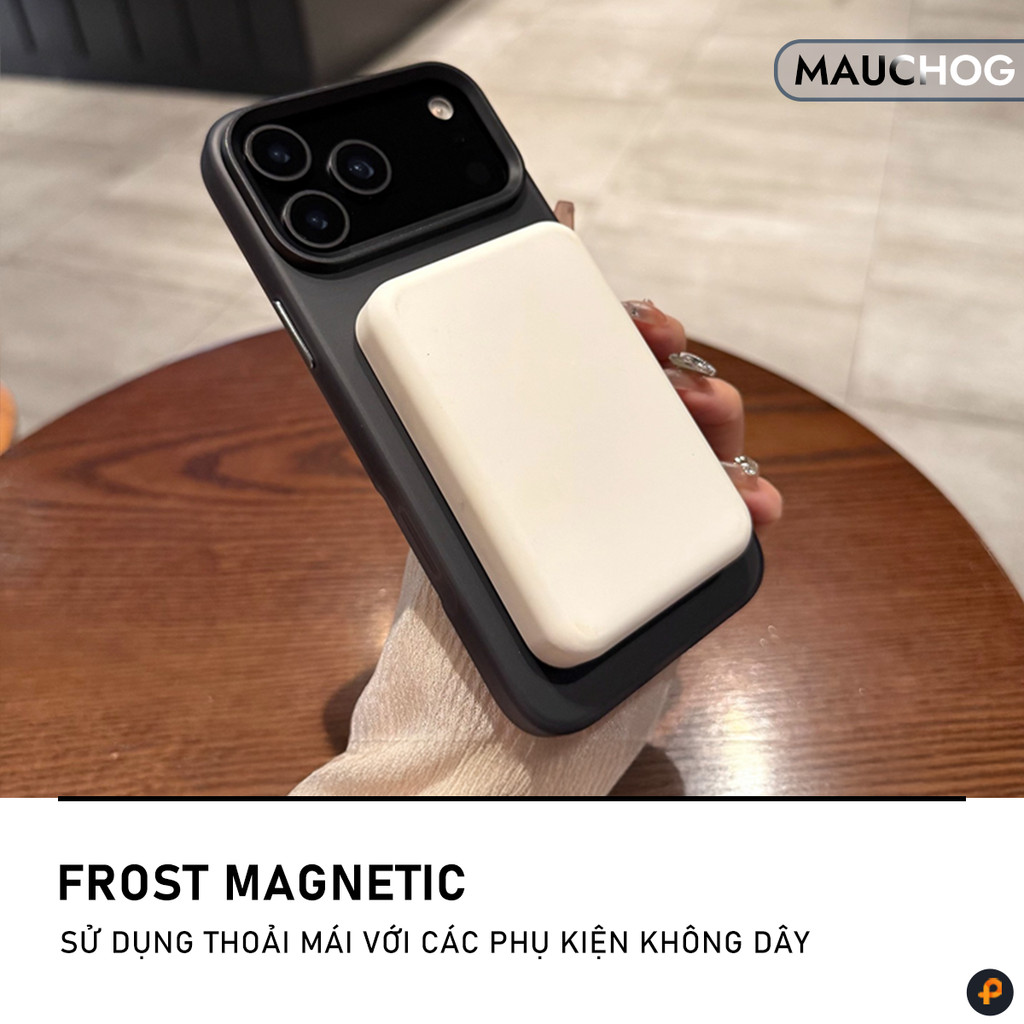 Ốp Nhám Mờ Chống Vân Tay Nút Bấm Kim Loại Bảo Vệ Camera Cho Điện Thoại iPhone 17 Pro Max 16 15 14 13