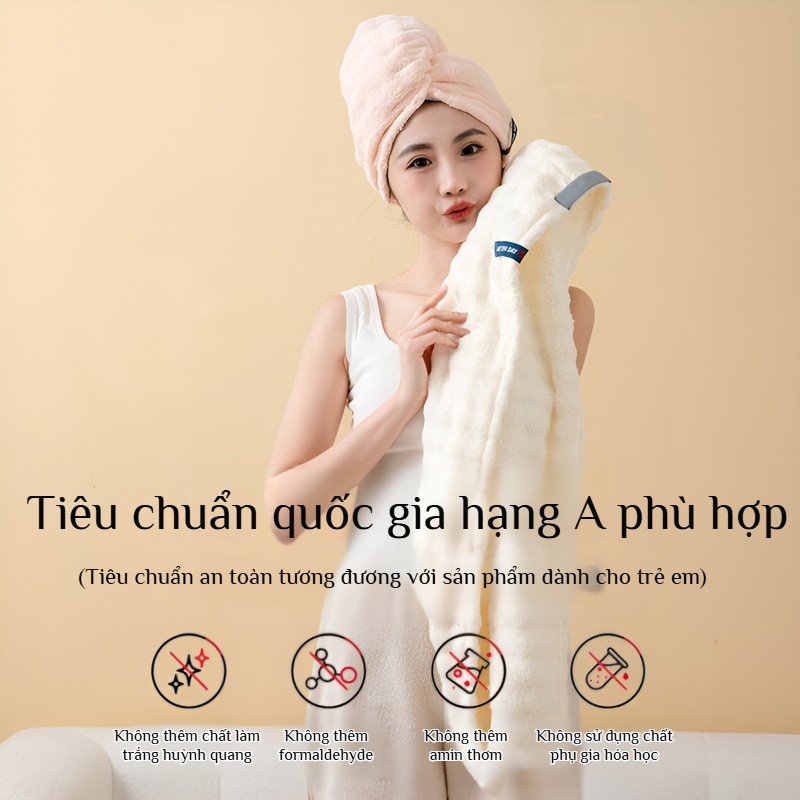 🔥Giá sốc🔥Khăn lau tóc dày/Mũ sấy tóc kiểu Pháp / Mũ sấy tóc thấm hút và khô nhanh / Khăn lau tóc nữ