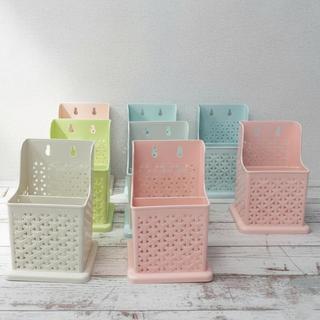 Ống đũa vuông 2 ngăn đựng đũa muỗng, ống đũa muỗng quán ăn nhựa Đại Triển - Trường An VN