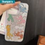 Ibumpers Ốp Điện Thoại Da Báo Màu Hồng Thời Trang Cho iPhone 16 15 14 13 12 11 ProMax X XS XR XsMax Vỏ Thời Trang Họa Tiết Lông Vũ Cứng Chống Sốc