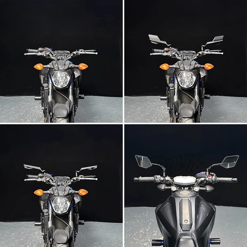 Dành Cho Xe YAMAHA MT125 MT15 MT25 MT09 MT07 MT03 MT01 Nhôm CNC Có Thể Gập Lại Gương Chiếu Hậu Thiết Kế Cánh Rộng