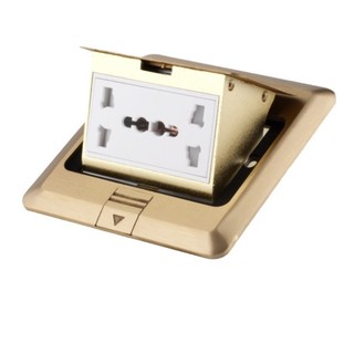 Ổ cắm sàn NEATNOOK, Ổ cắm sàn thụ thể 6 cánh nhúng, Ổ cắm bật lên dày tiết kiệm không gian bền bỉ Sử dụng tại nhà văn phòng