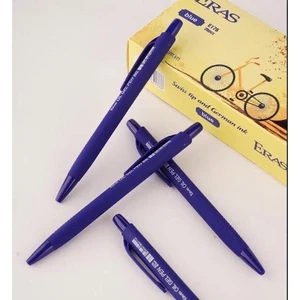 Combo 10 Bút Bi Tam Giác Thân Nhung Ngòi 0.7mm Eras E176 (Xanh/Đen)