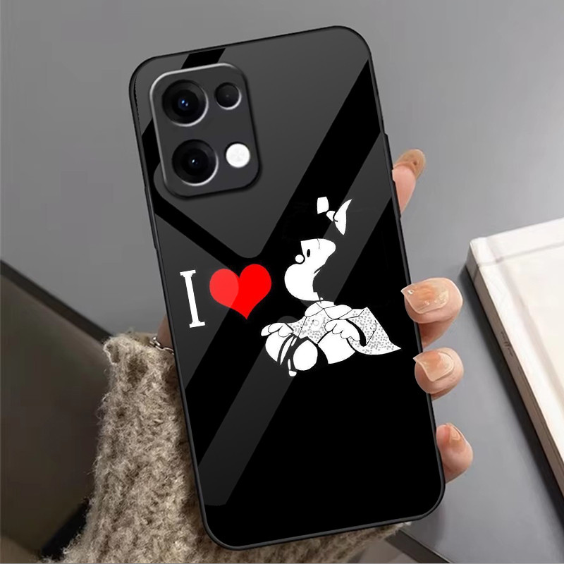Ốp Điện Thoại Kính Cho Oppo A54 A74 4G A79 5G A94 A3X Reno 11 12 13 11F 12F 13F 10 8