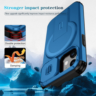 Dành Cho iphone 13 Mini / 12 Mini Ốp điện thoại Trượt Camera Đứng Ẩn Từ Tính Sẵn Sàng Lưng Cứng Khung Silicon Mềm Chống Rơi Mỏng Bao