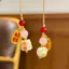 Mặt dây chuyền mèo phong cách Trung Hoa, may mắn, chất liệu dệt tay