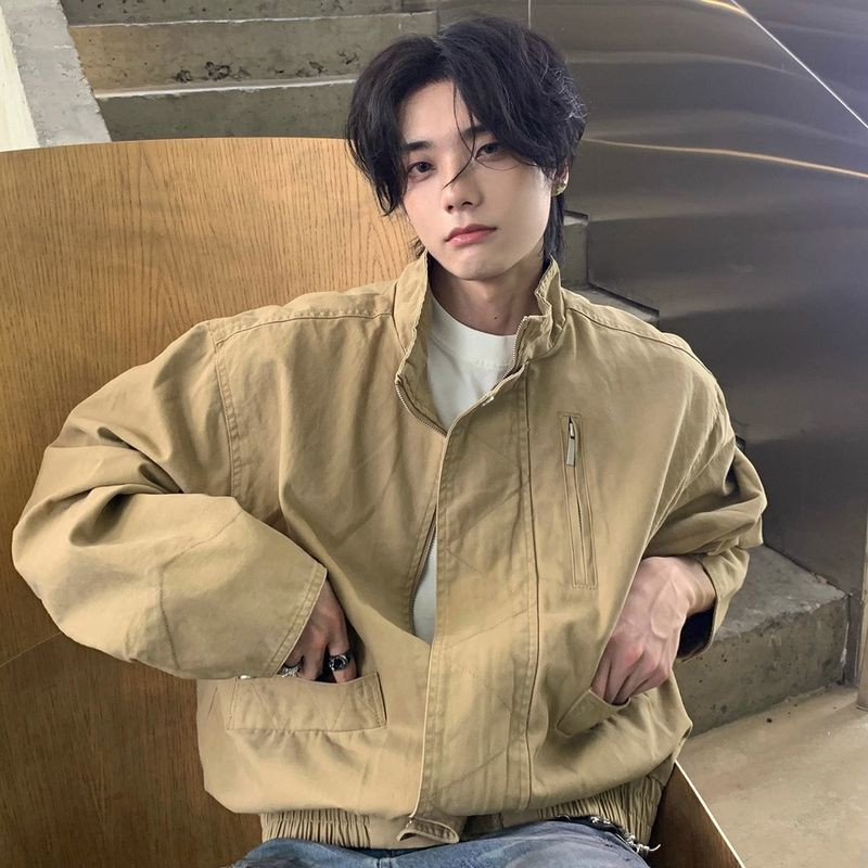 Áo khoác nam nữ style retro đường phố, vải cotton nguyên chất - phù hợp choDetroit