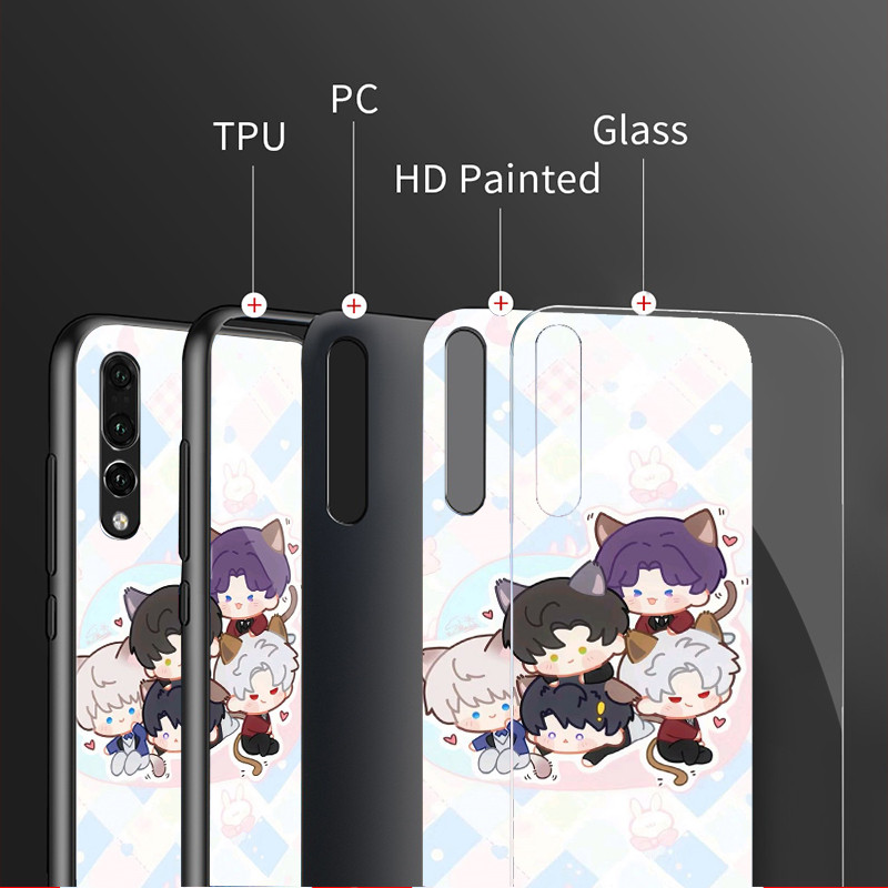 Ốp điện thoại thủy tinh Love and Deepspace 12 cho IPhone 16 15 14 13 12 11 Pro XR XS Max Plus Mini X XR 8 7 6s SE2 / 3