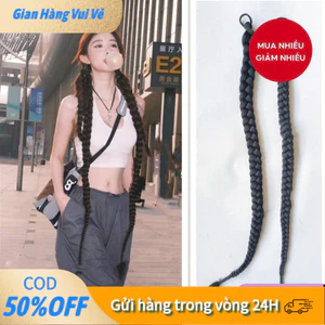 Tóc giả siêu dài kiểu thắt bím đuôi ngựa 70cm/60cm, chất liệu tổng hợp, dùng cho nữ cực xinh xắn