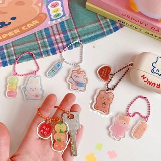 Móc Khoá Collect Book Binder Hoạt Hình Keyring Charm Dây Hạt Trang Trí Điện Thoại Timo PK101