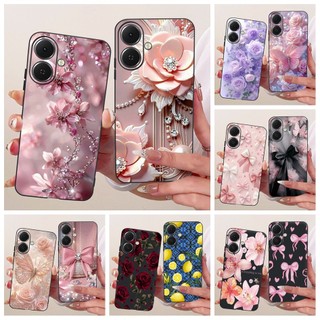Vỏ Mới Cho Tecno Spark Go 2 Ốp Lưng KM4 LJ7 Hoa Phổ Biến Nơ Mềm Silicon Dành Cho Tecno Spark Go2 2s Pop 10 4G Ốp Lưng