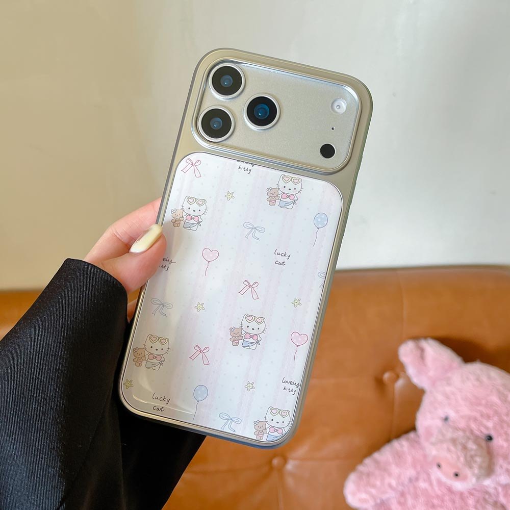 Ốp Lưng Cứng Tương Thích Với iPhone 13 14 14Pro 14ProMax 15 15Pro 15ProMax 16 16Pro 16ProMax 17 17Pro 17ProMax Ốp Họa Tiết Gấu Con Mèo Con