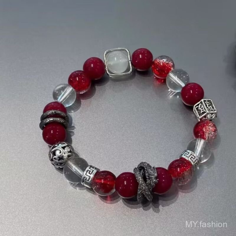 Vòng tay đính cườm thủy tinh Panlong thủ công, bộ đôi nguyên bản