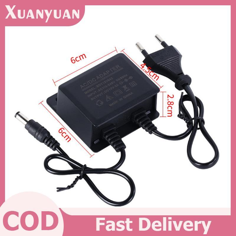 XUAN 1 Cái Chống Thấm Nước EU / US Cắm Bộ Chuyển Đổi Nguồn DC12V 2A Cho Giám Sát An Ninh Quan Sát AHD Camera Sạc NVR DVR Đầu Vào AC100V-240V VN