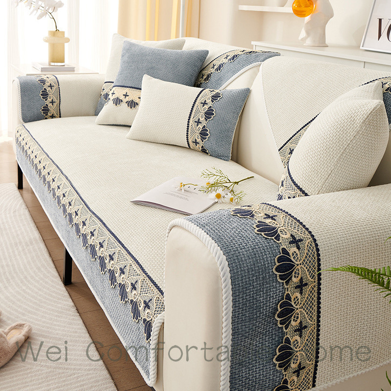 Đệm Sofa Bốn Mùa Đệm Đa Năng Đơn Giản Hiện Đại Phòng Khách Da Chống Trơn Trượt Sofa Bao Vải Khăn Nội Thất