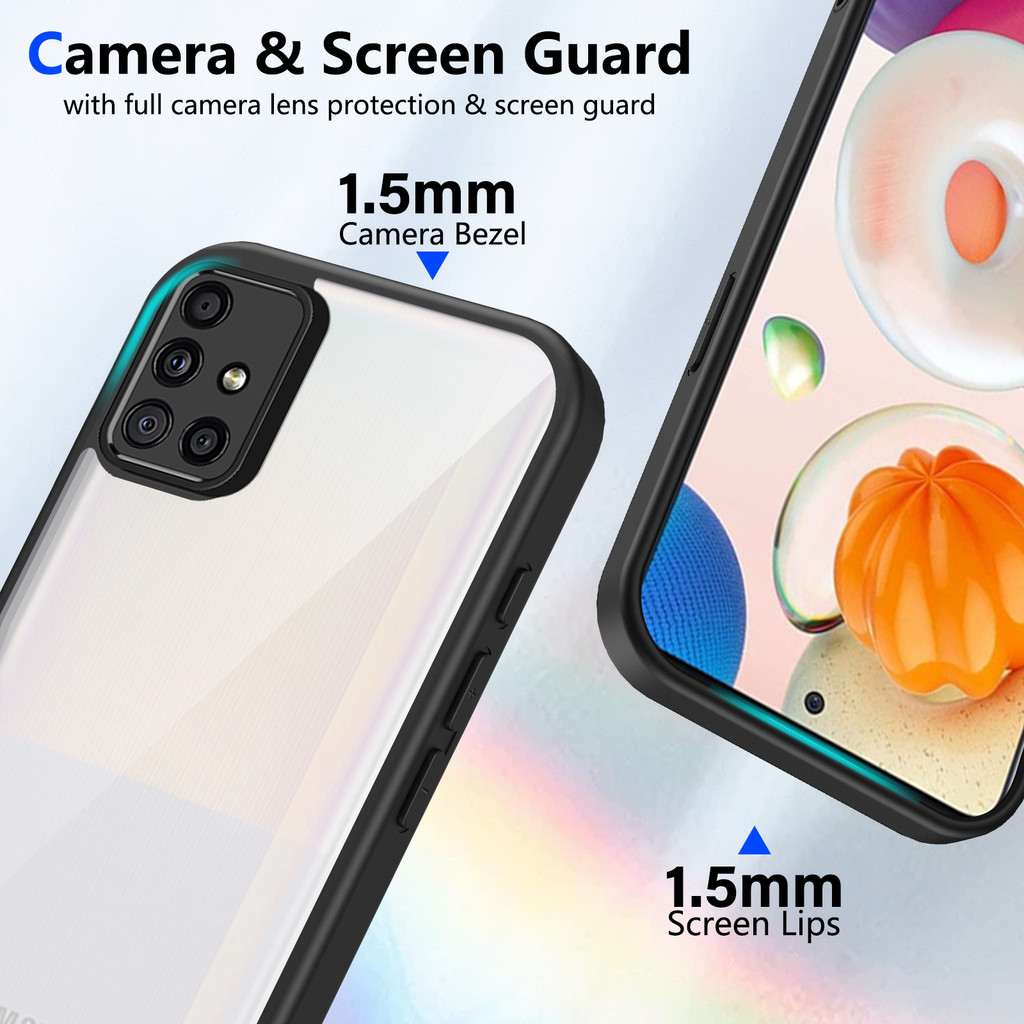 Ốp lưng Samsung A51 Vỏ trong suốt mờ thời trang cho Ốp điện thoại Samsung Galaxy A51