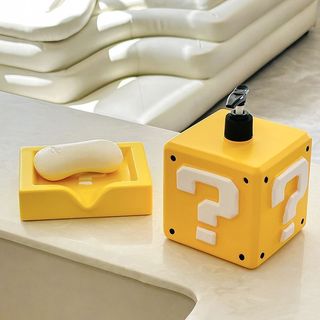 Sáng Tạo Mario Câu Hỏi Mark Hình Xà Phòng Thoát Hộp Hoạt Hình Ngoại Vi Nước Rửa Tay Sữa Tắm Sub-bottling