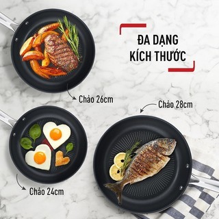 Chảo Inox Tefal Duetto Plus 24/26/28cm - G7320434/G7320524/G7320634 - Bảo hành 24 tháng