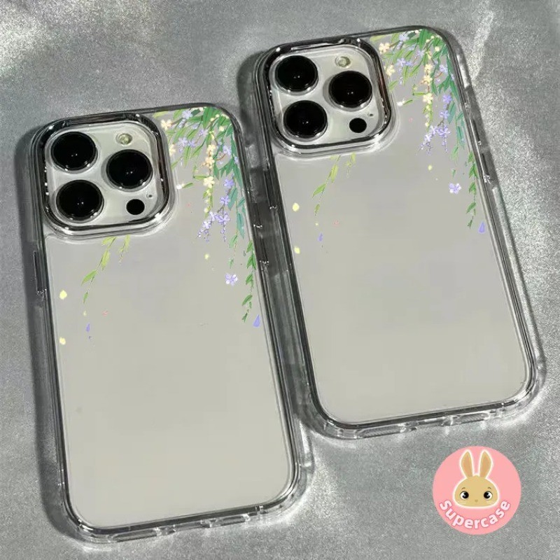 Ốp Điện Thoại Nhánh Liễu Đơn Giản Cho Redmi Note 15 14 13 12 12R 12T 11T 11 SE 11E Pro Plus 10 9 8 7 Pro Max 12 Turbo 11S 10S 9S 9T 5G 4G Vỏ Trong Suốt Hoa Chống Rơi Mềm Bao da