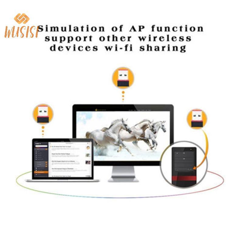 [WUSISI] usb 2.0 wifi không dây adapter mạng internet lan card 802.11n / g / b máy tính để bàn MỚI