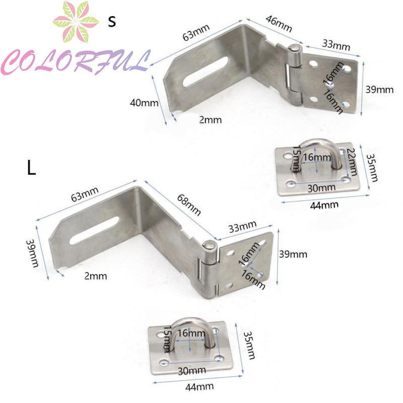 【COLORFUL】Hot Useful Brand New Door Padlock Plate Hasp Latch Lock 1 Set Security
