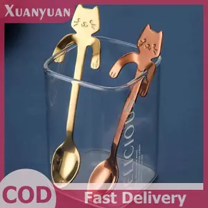 XUAN 1 Thìa Cà Phê Bằng Thép Không Gỉ Đáng Yêu Hình Dạng Dễ Thương Muỗng Cà Phê Món Tráng Miệng Ăn Muỗng Kem Thìa Bộ Đồ Ăn VN