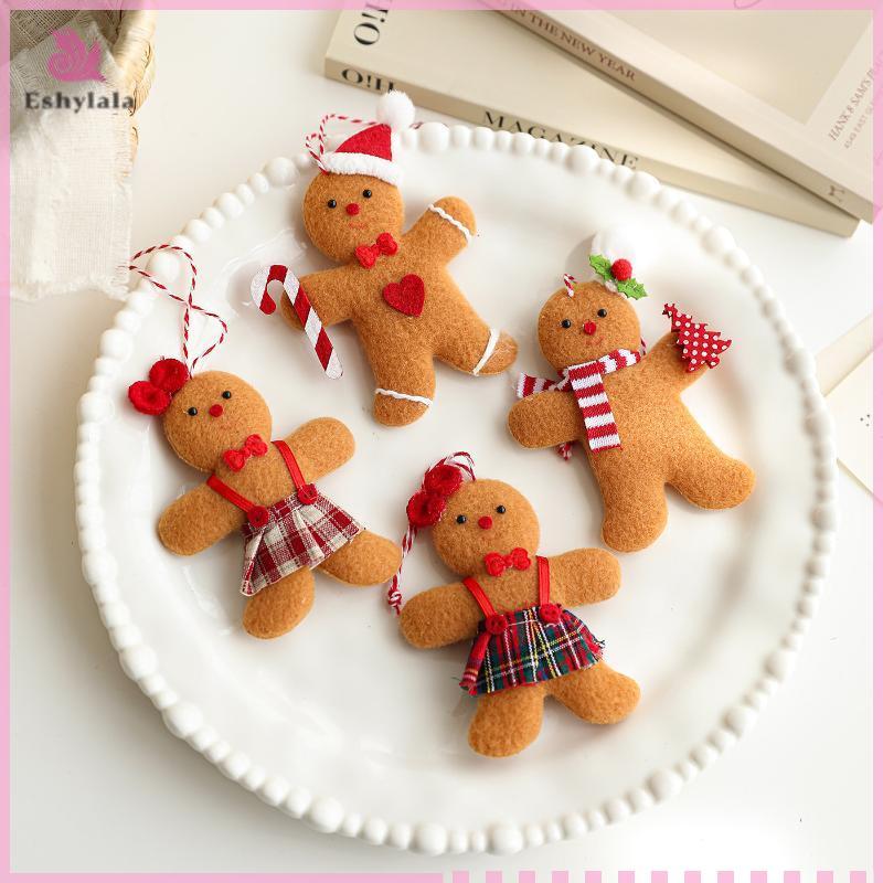 1 / 3 / 6 Chiếc Giáng Sinh Fuzzy Bánh Gừng Người Búp Bê Xmas Cây Mặt Dây Năm Mới Trẻ Em Quà Tặng Đồ Trang Trí Đồ Trang Trí Giáng Sinh Cho Gia Đình [MỚI]