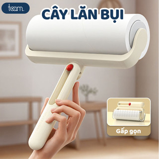 Cây Lăn Bụi Gấp Gọn Cầm Tay Có Nắp ECO, Cây Lăn Bụi Quần Áo, Sofa, Giường, Lông Thú Cưng Tiện Lợi