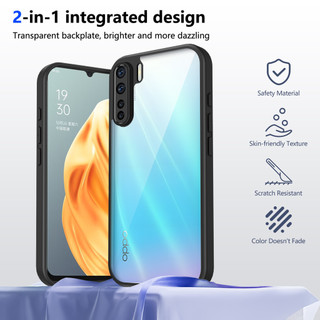 Dành cho OPPO A91 / Reno 3 Ốp điện thoại cứng trong suốt Khung silicon mềm chống rơi mỏng