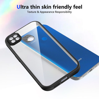 Dành Cho Redmi 9C / 10A Ốp điện thoại Cứng Aryclic Trong Suốt Khung Silicon Mềm Chống Rơi Mỏng Bao